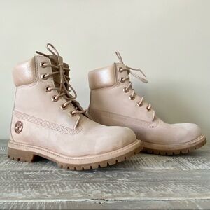 Timberland 6" Premium Pearl Pink Boot (Size:6)